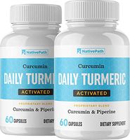 NativePath - Daily Activated Turmeric (60-Count) - 30-Day Supply - 1200+ Mg of Turmeric Per Serving - Curcumin and Piperine for Max Absorption - Up to 2,000% More Bioavailable