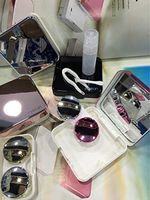 HATABO Case Lens Lenses Contact Colored 1PC Lens Cover Contact Lens with Reflective Color Mirror Contact Lens Case Container Lovely Lens Box Women's Travel Kits (Random)