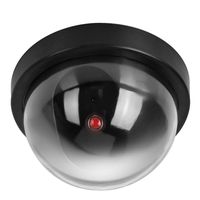 Fake Dummy Security CCTV Dome Camera,with Flahsing Red LED Light Indoor and Outdoor Use, for Homes & Business (Black)
