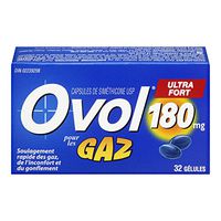OVOL 32 Gels ULTRA STRENGTH for Relief of GAS and BLOATING (Great for Travel)