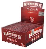 1 box - Elements RED King Size Slim Slow Burn Hemp rolling paper - total 1650 papers
