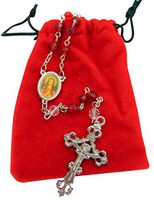 St. Philomena Rosary with Free Red Rosary Pouch by AutoM
