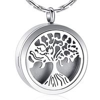 constantlife Cremation Jewelry Two in One Multifunction Essential Oil Diffuser Locket Pendant Urn Necklace for Ashes Memorial Gift (Tree of Life)
