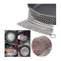 JAWM Stainless Steel 316 Cast Iron Cleaner Brush Scrubber For Cast Iron Pan Cast, Ultra-hygienic and dishwasher safe household scouring pad