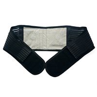 Konmed Lumbar Support with Double Banded Strong Compression Straps, Waist/Lower Back Brace, Magnetic Heating Tourmaline Pad (XL(37"-43"))