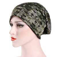 YJYdada Women India Hat Muslim Ruffle Cancer Chemo Hat Beanie Scarf Turban Head Wrap Cap (Green)