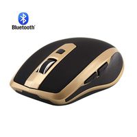 Bluetooth Mouse Wireless,Portable Ergonomic Mobile with Bluetooth Cordless Mouse 1600 DPI for Notebook, PC, Laptop, Computer,Windows Tablet(Gold)
