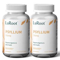 Psyllium Husk Seed Powder Capsules, 240 Capsules - 725 mg per Serving, Made with Organic Non-GMO & Gluten Free psyllium Husk - Soluble Fiber Supplement by LuRoot (Pack 2)