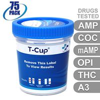 MiCare [75pk] - 5-Panel Multi Drug Test Cup (AMP/COC/mAMP/OPI/THC with A3) #MI-TDOA-254A3