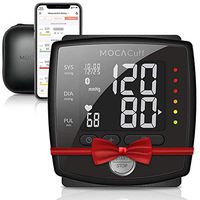 MOCACuff Bluetooth Blood Pressure Monitor, Fully Automatic Accurate Wrist, FDA Blood Pressure Monitor Cuff 99 memory, Portable with hard shell Case and Tracking App for Apple iPhone and Samsung- Black