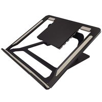 Laptop Stand Portable Adjustable - Aluminum Holder Ergonomic Compactable for Mac Pro/Air/Samsung/Any Notebook 10-17 inches. (Black)