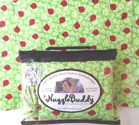'NUGGLEBUDDY NEW! Microwavable Moist Heat & Aromatherapy Organic Rice Pack. Darling Ladybugs on Lime Fabric with SPEARMINT EUCALYPTUS Aromatherapy!