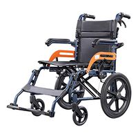 ZWJ-Rolling Walkers Walker, can be Used as a Wheelchair, Light Folding, Household Scooter, Suitable for The Elderly, Disabled, Obese Patients (Color : Blue Black)