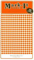 Small 1/8" Removable Mark-it Brand dots for maps, Reports or Projects - Orange