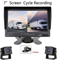Digital Wireless Backup Camera with 7'' DVR Monitor Kit, Support Loop Recording Split Screen for Trailers,Trucks,RVs,High-Speed Observation System Support Low-Light-Level Night Vision and Recording