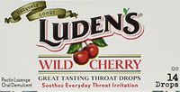 Ludens Great Tasting Throat Drops with Wild Cherry Flavor - 14 Drops Per Box, (Case of 20)
