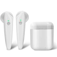 Wireless Bluetooth Earbuds Headphones 5.0 TWS Noise Cancelling Automatic in-Ear Detection one-Step Pairing iOS and Android (White)