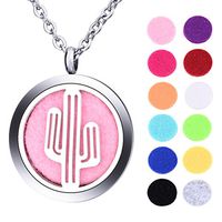 Cactus Essential Oils Aromatherapy Diffuser Locket Necklace