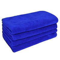 Zhe xin Ultra Plush Thick Microfiber Car Wash Drying Towels Cleaning for Kitchen, Home, Car, Furniture - 15.7" x 24" - 450 GSM (4pcs, Blue)