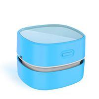 ODISTAR Desktop Vacuum Cleaner,Mini Table dust Sweeper Energy Saving,High Endurance up to 400 mins,Cordless&360º Rotatable Design for Cleaning Hairs,Crumbs,Computer Keyboard of Gifts for Kids (Blue)