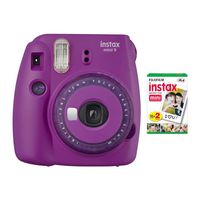 Fujifilm Instax Mini 9 Instant Camera with Mini Film Twin Pack (Purple)
