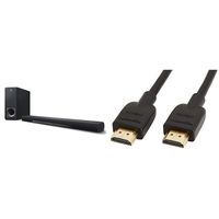 Yamaha YAS-207BL Sound Bar with Wireless Subwoofer Bluetooth & DTS Virtual:X Black & AmazonBasics HL-007306 High-Speed HDMI Cable, 6 Feet, 1-Pack