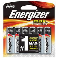 120 Energizer AA Max Alkaline 1.5V Batteries (6x20 Pack) Retail Packaging