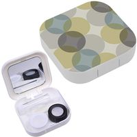 Portable Contact Lens Case Box Travel Kit Mirror + Bottle + Tweezers Container Holder [ Mid Century Modern 1950S Style ]