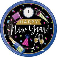 Happy New Year Cheers Party 9" Plates (16) 7" Plates (16) Napkins (16)
