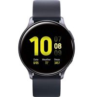 Samsung Galaxy Watch Active2 (Silicon Strap + Aluminum Bezel) Bluetooth - International (Aqua Black, R830-40mm)