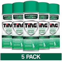 Ting Antifungal Spray Powder for Athlete's Foot, Jock Itch, Ringworm | Max Strength | 4.5-Ounces | 5-Pack