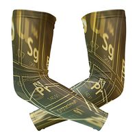 LEVEIS Atomic Elements Periodic Table Arm Sleeves UV Protection for Men Women Sunblock Protective Gloves Running Golf Cycling Driving Long Arm Cover 1 Pair