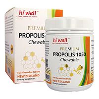 Hi Well Premium Bee Propolis 1050mg 500 Chewable Tablets New Zealand Bee Immune Support Vitamins Minerals & Antioxidants