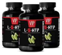 L-5 Hydroxy tryptophan - L-5-HTP for a Good Night's Sleep, for Mood and Energy - Pain Relief - 3 Bottles 90 Capsules