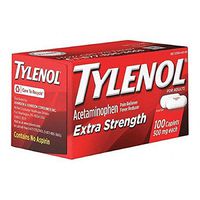 Tylenol Extra Strength 100 Caplets (Pack of 2)