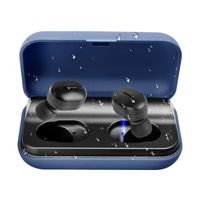 Wireless Earbuds 5.0 Bluetooth Earphone in Ear Stereo Calls Handsfree Noise Canceling Wireless Headphone with Microphone Binaural Calls One Step Pairing Charging Case for iPhone Android (Blue)