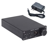 SUCA-AUDIO Mini Hi-Fi DAC Optical/Coaxial/USB DAC Adapter Decoder Digital-to-Analog Converter & Audio Headphone Amplifier Stereo Preamplifier 24bit/192KHz with DC 12V Power Plug - Black