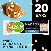 ZonePerfect Macros Protein Bars, White Chocolate Peanut Butter, 20 Count