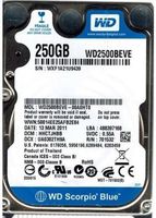 Western Digital 250GB Scorpio Blue 2.5-inch IDE/PATA Laptop Hard Drive (5400rpm 8MB Cache)