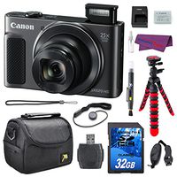 Canon PowerShot SX620 HS Digital Camera Bundle (Black) with 32GB Memory Card + Spider Tripod + Camera Case + Wrist Grip