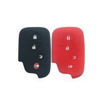 Black and Red Key Fob Case Cover Jacket Keyless Remote Smart Key Fob Skin Clicker Case Skin Cover for Lexus GS430 GS300 IS350 IS250