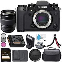 Fujifilm X-T3 Mirrorless Digital Camera (Black) 16588509 + Fujifilm XF 18-135mm f/3.5-5.6 R LM OIS WR Lens + 67mm 3 Piece Filter Kit + 64GB SDXC Card + Carrying Case + Flexible Tripod Bundle