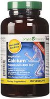 Phyto-Therapy Vegetarian Calcium with Magnesium Capsules, 180 Count