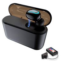 Mini Bluetooth 5.0 Wireless Earbuds Single Earpiece in-Ear Earphone with 120 H Playing Time 1500mAh Portable Charging Case 6.0 Noise Cancelling Mic and Clear Sound Car Headset with iPhone Android