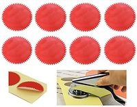 MNYR 50pcs RED Vintage Embosser Stamp Sealing Blank Certificate Self-Adhesive Seal Stickers