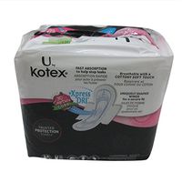 Kotex Ultra Thin Pads with Wings, Regular, Unscented 18 ea (Pack Of 4)