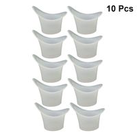 SUPVOX 10pcs Silicone Eyewash Pain Relieve Cleaning Eye Bath Cup White