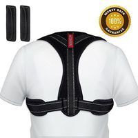 Acdyion Posture Corrector for Men & Women - Back Brace and Posture Support, Adjustable Shoulder Straps to Relieve Neck, Shoulder and Back Pain (Black, L/XL)