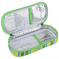 Insulin Cool Bag, Portable Insulin Cooler Travel Insulation Case Organizer for Outdoor Travel Or Go Sightseeing Emergency Use（Green）
