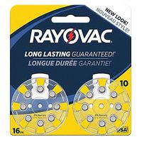RAYOVAC Hearing Aid Battery Size 10 Yellow PK16